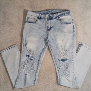 Rue21 Ripped Men Jeans, S: 34/34, C:Light Blue